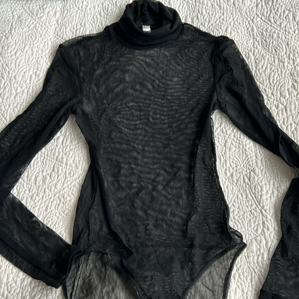 American apparel, mesh, see-through bodysuit size extra small